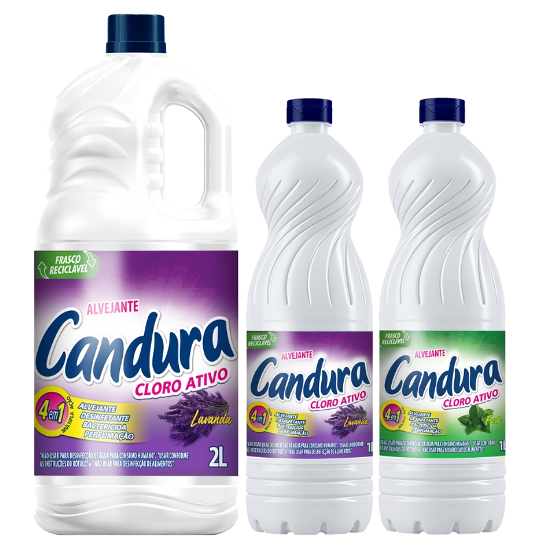 Alvejante Candura Cloro Ativo Lavanda e Fresh 